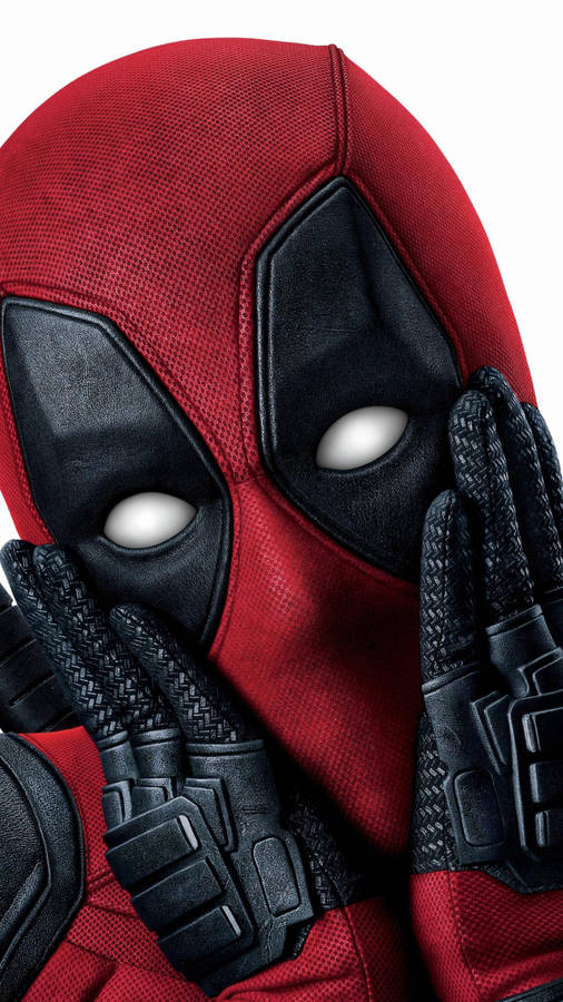 4k Deadpool Iconic Shocked Face Wallpaper