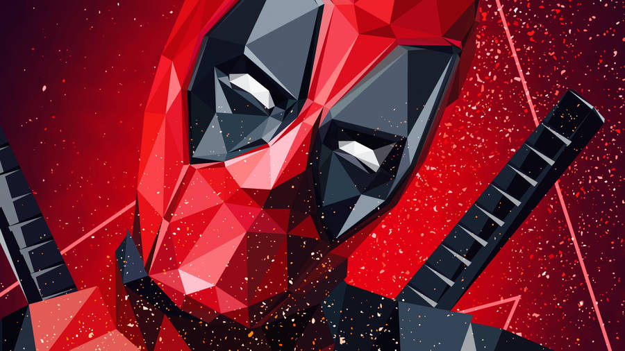 4k Deadpool Poly Art Wallpaper