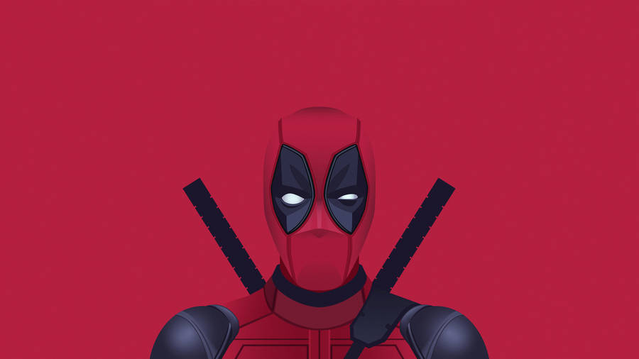 4k Deadpool Red Minimalism Wallpaper