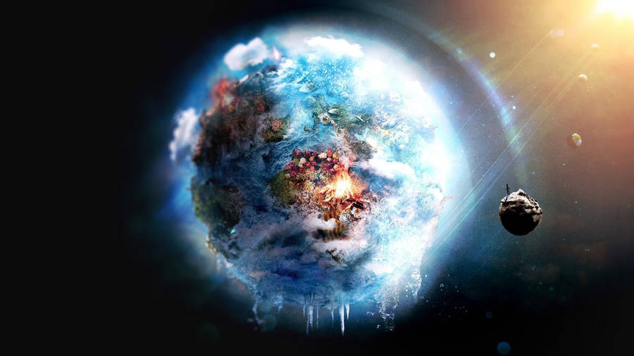 4k Earth Frozen Planet Wallpaper