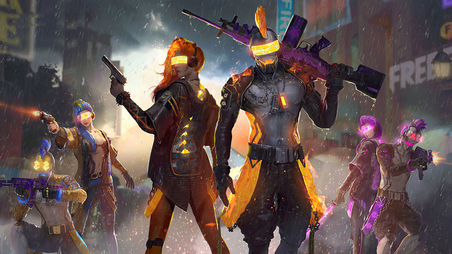 4k Free Fire Spine Punk Event Wallpaper