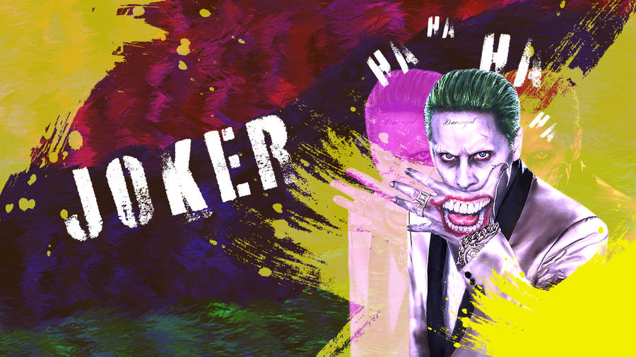 4k Gotham Joker With Yellow Backdrop Desktop Wallpaper