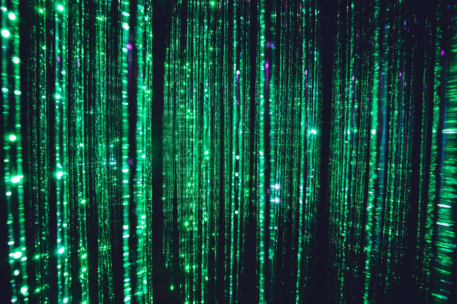 4k Green Glitter Strips Wallpaper