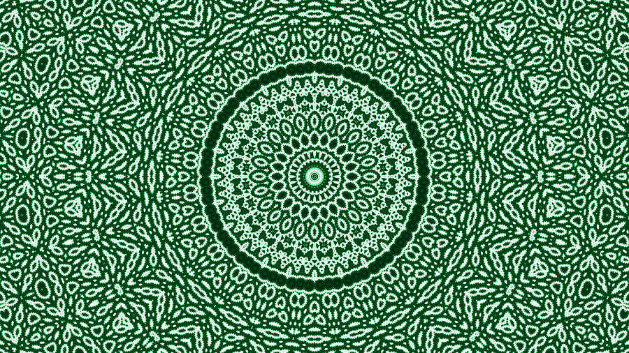 4k Green Mandala Vector Art Wallpaper