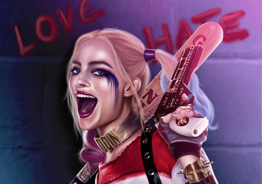 4k Harley Quinn Digital Art Wallpaper