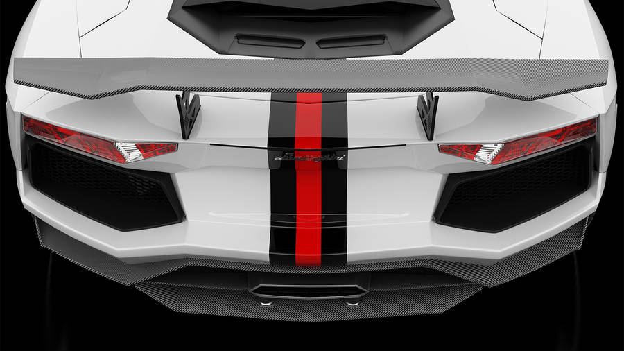 4k Lamborghini Aventador Racing Stripes Wallpaper