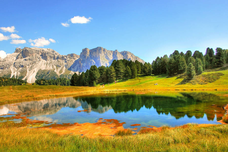 4k Landscape Dolomite Mountains Italy Wallpaper