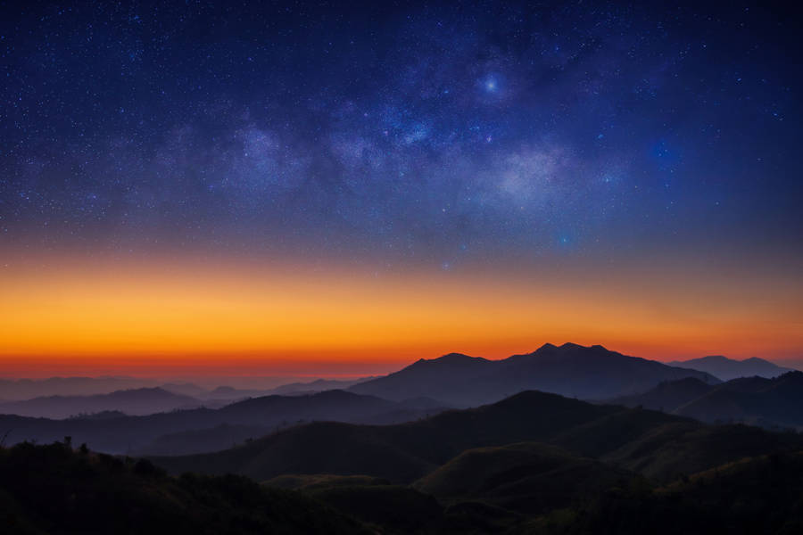 4k Landscape Milky Way Night Sky Wallpaper