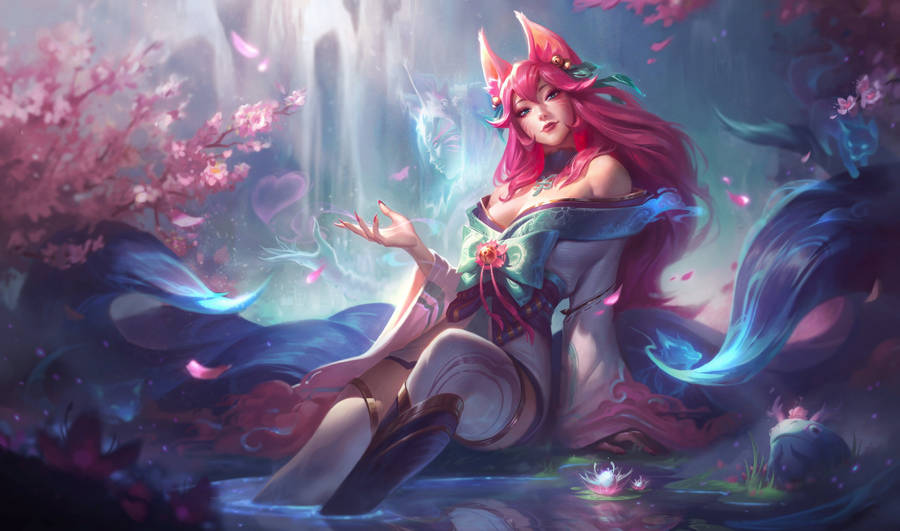 4k Lol Spirit Blossom Ahri Wallpaper