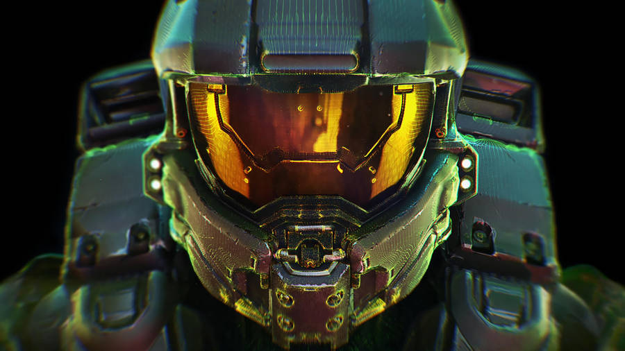 4k Master Chief Helmet Close-up Wallpaper