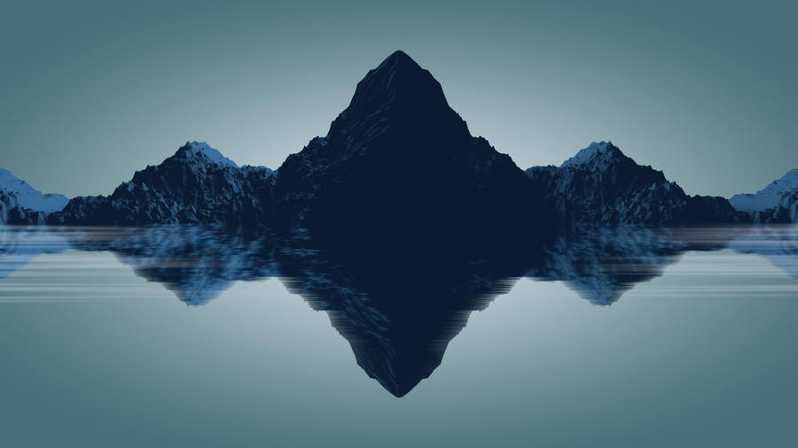 4k Minimalist Symmetrical Mountains Wallpaper