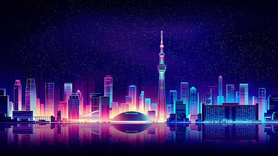 4k Minimalist Tokyo Cityscape Wallpaper