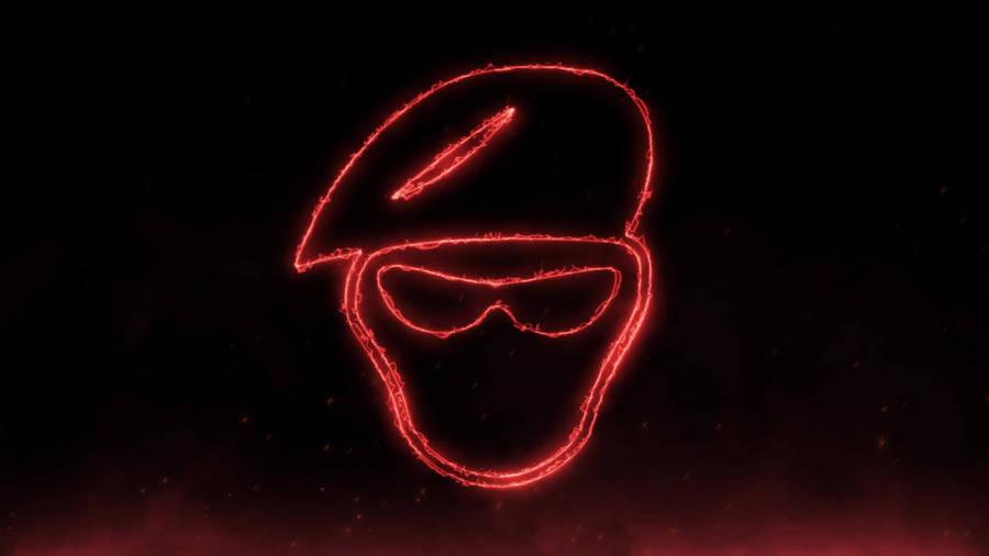 4k Moving Shadman Neon Red Wallpaper