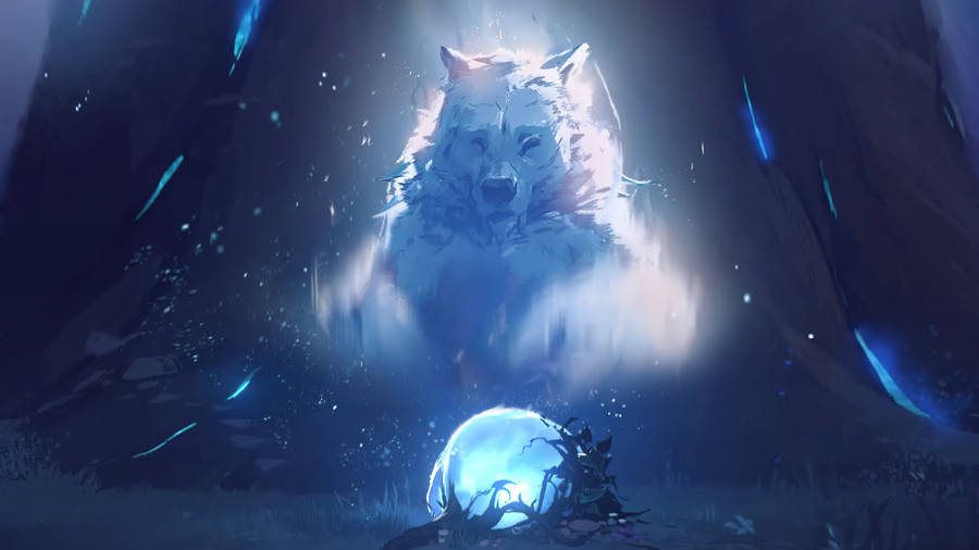 4k Moving Wolf Image Desktop Wallpaper