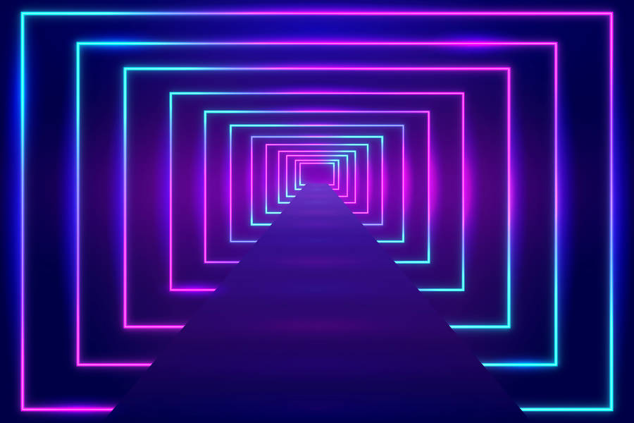 4k Neon Runway Wallpaper