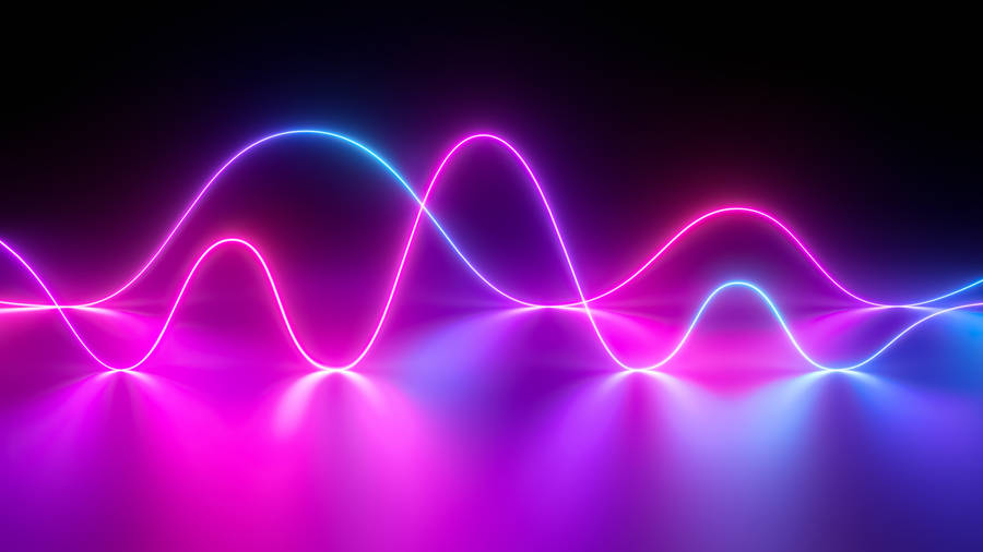 4k Neon Waves Wallpaper