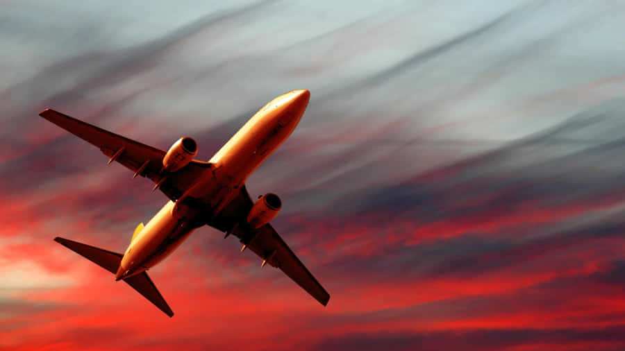 4k Planes Red Grey Wallpaper