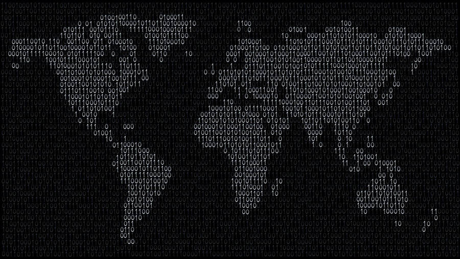 4k Programming Digital World Map Wallpaper