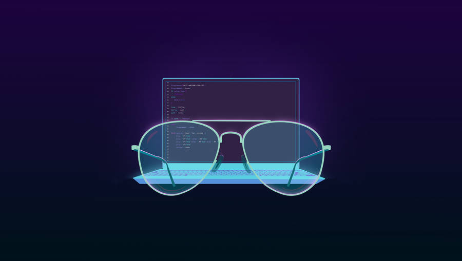 4k Programming With Blue Eyeglasses Wallpaper