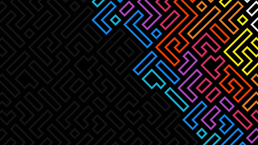 4k Resolution Neon Pattern Wallpaper