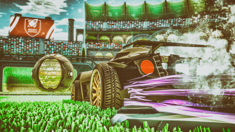 4k Rocket League Green Wallpaper