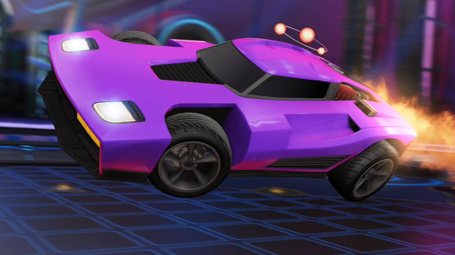 4k Rocket League Violet Breakout Wallpaper