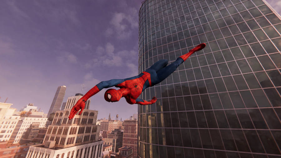 4k Spiderman Diving Wallpaper