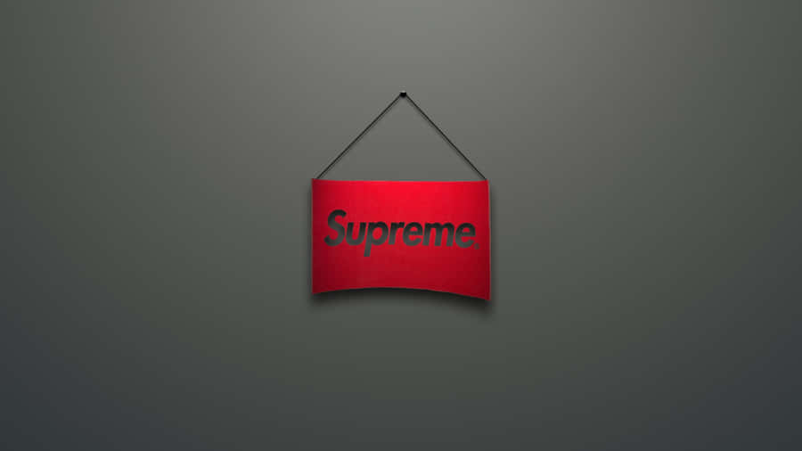 4k Supreme Hanging Red Plate Wallpaper