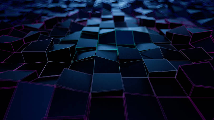 4k Ultra Hd Dark Cubic Flooring Wallpaper