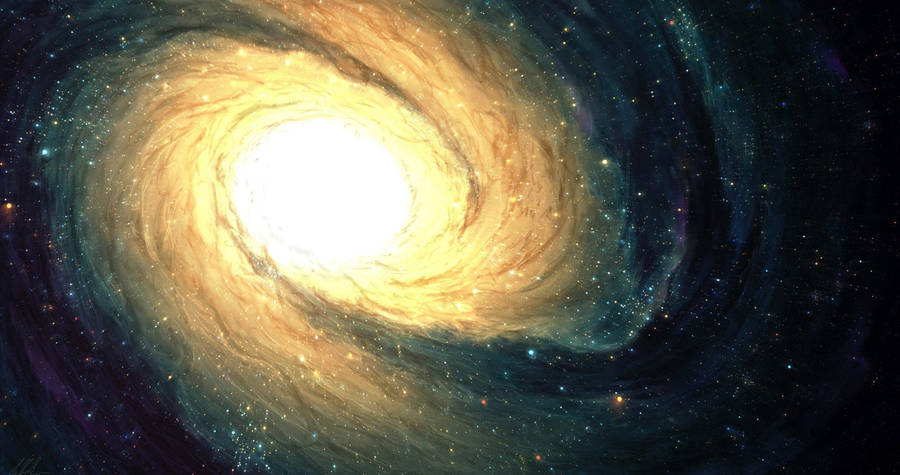 4k Ultra Hd Galaxy Yellow Stars Wallpaper