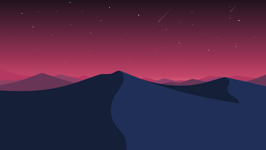 4k Vector Desert Landscape Wallpaper