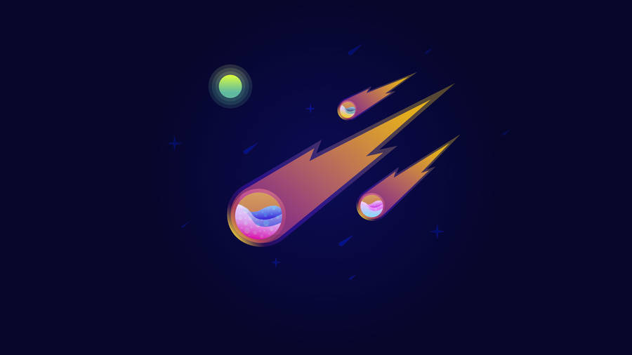 4k Vector Meteor Wallpaper