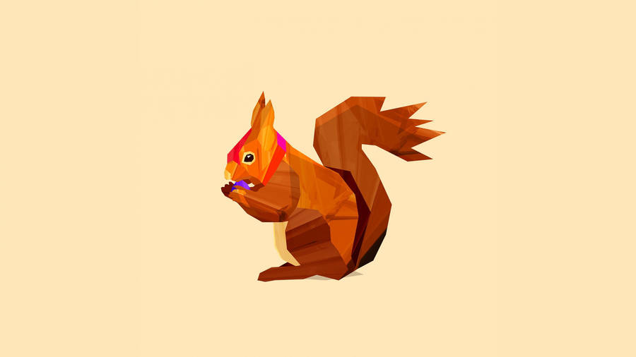 4k Vector Squirrel Wallpaper