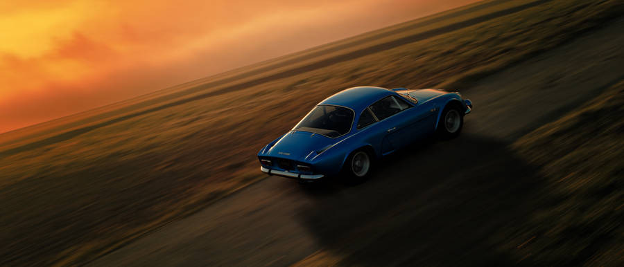 4k Vintage Car On Beach Wallpaper