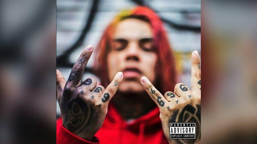 6ix9ine Hand Sign Wallpaper