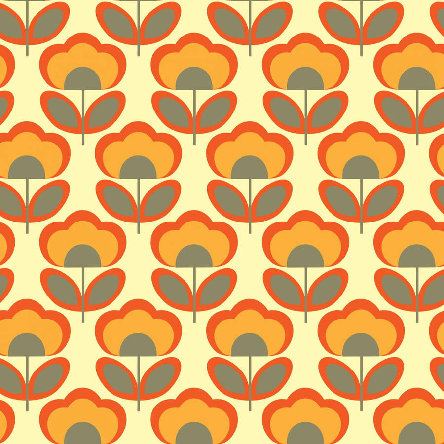 70s Floral Pattern Wallpaper