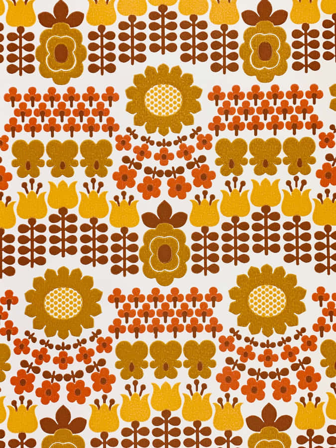 70s Floral Shapes Wallpaper