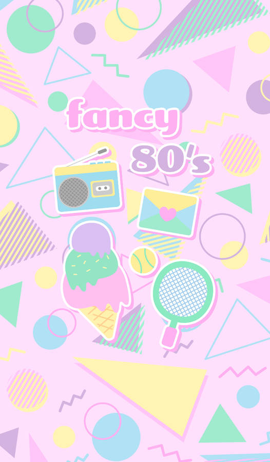 80s Style Pink Fancy Wallpaper