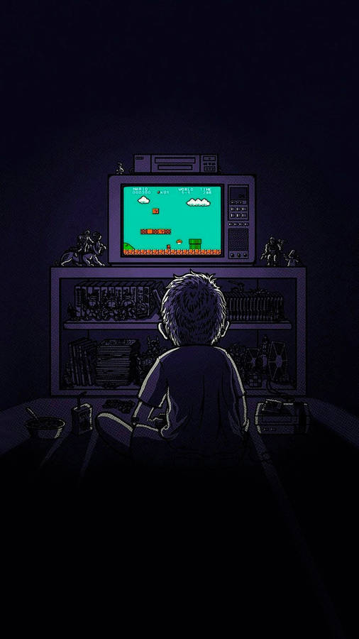 8bit Video Game Retro Aesthetic Iphone Wallpaper