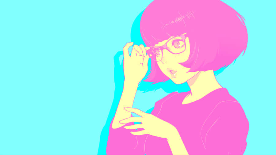90s Anime Girl With Short Hair Wallpaper