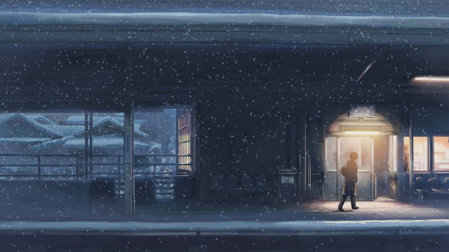 90s Anime Train Station Wallpaper