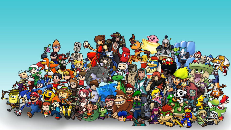 90s Cartoon Characters Group Shot Wallpaper