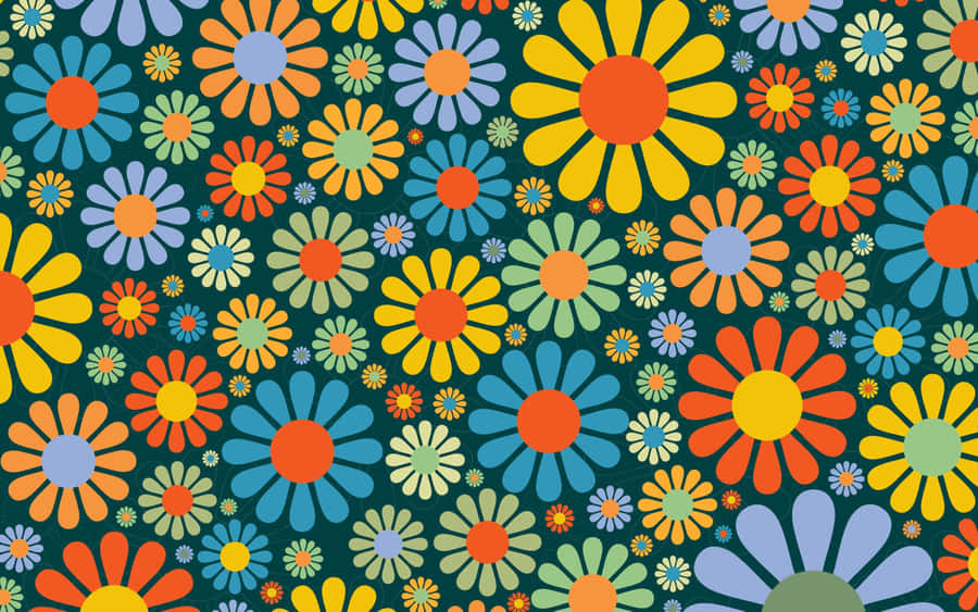 A 70s Hippie Enjoying A Summer Day Wallpaper