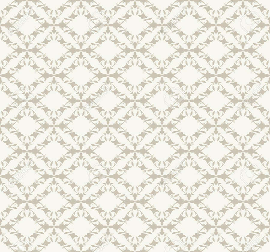 A Beige And White Floral Pattern Wallpaper