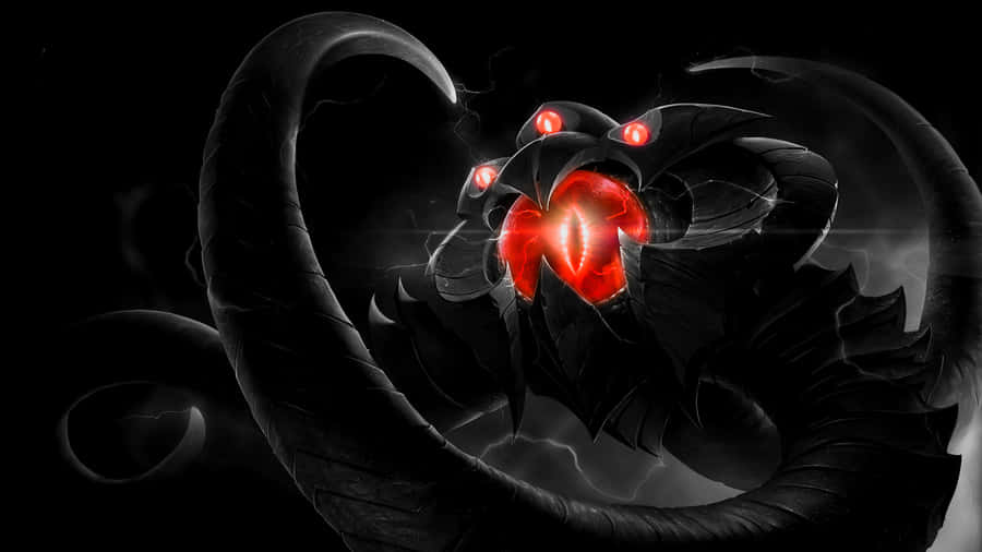 A Black And Red Demon With Red Eyes Wallpaper