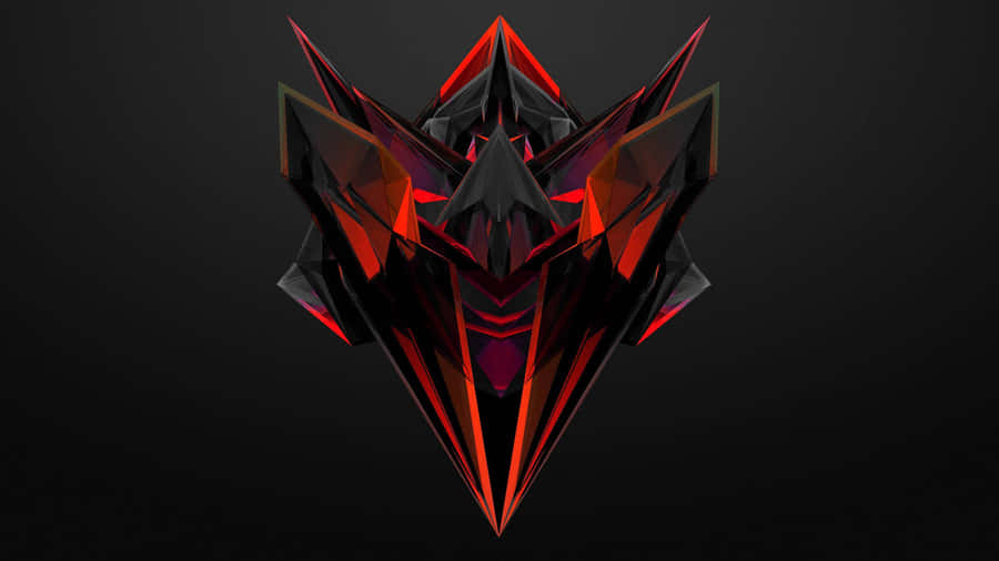 A Black And Red Logo With A Red And Black Design Wallpaper