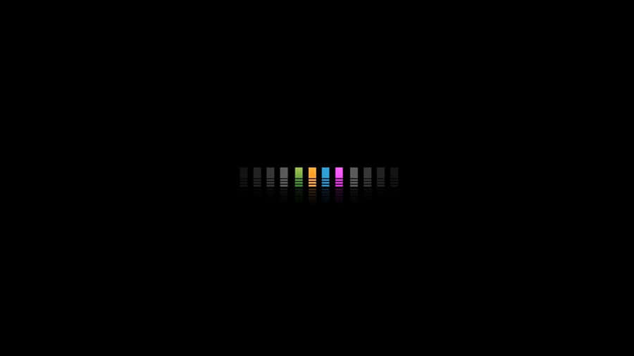 A Black Background With A Rainbow Colored Stripe Wallpaper