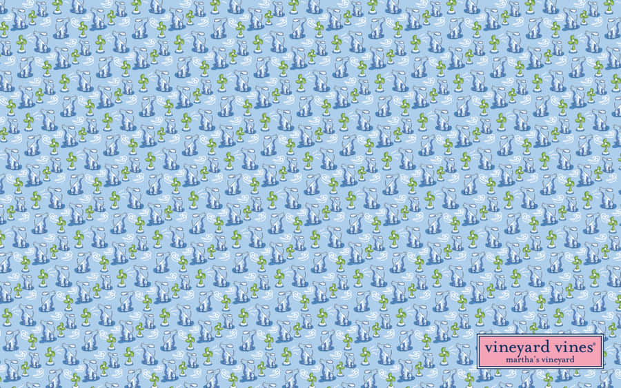 A Blue And Green Pattern With A Boat On It Wallpaper