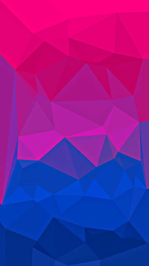 A Blue And Pink Background With Triangles Wallpaper