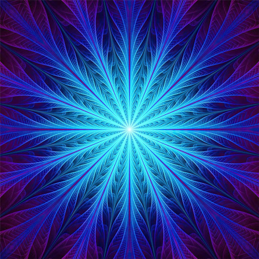 A Blue And Purple Starburst Design Wallpaper